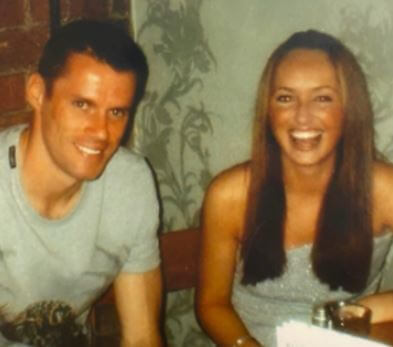 Nicola Hart and Jamie Carragher during their early dating days.